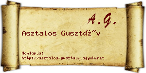 Asztalos Gusztáv névjegykártya