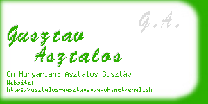 gusztav asztalos business card